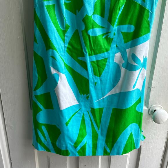Lilly Pulitzer Delia Dress in Green Bean All Lit Up Dragonfly print - Picture 5 of 9